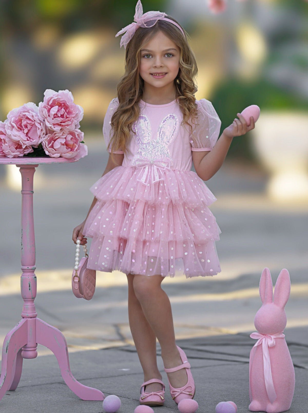 Mia Belle Girls Easter Pink Tutu Dress | Girls Easter Dresses