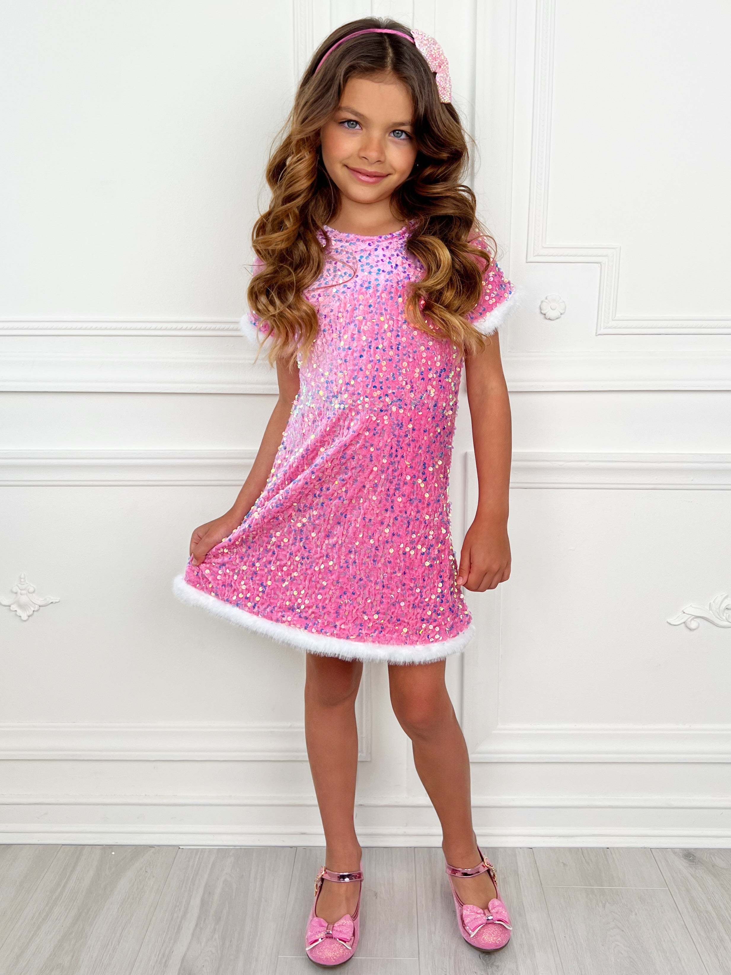 green emerald velvet dress Sparkle In Your Eyes Glitter Dress main image 1