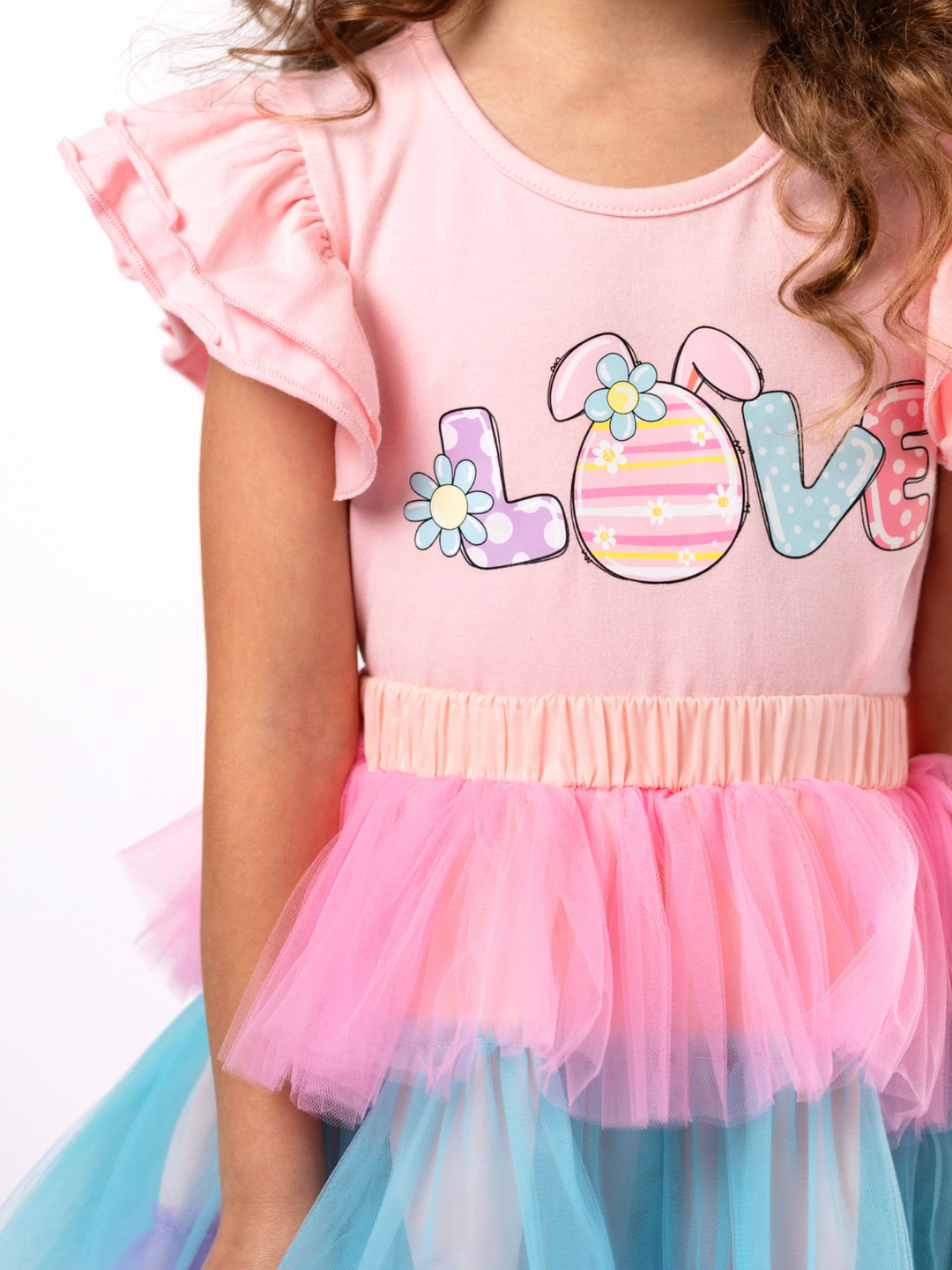 Love Easter Egg Top and Tutu Skirt Set