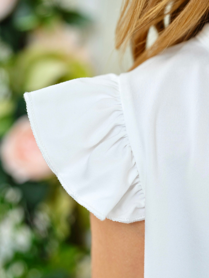 Paisley Bunny Flutter Sleeve Easter Short Set