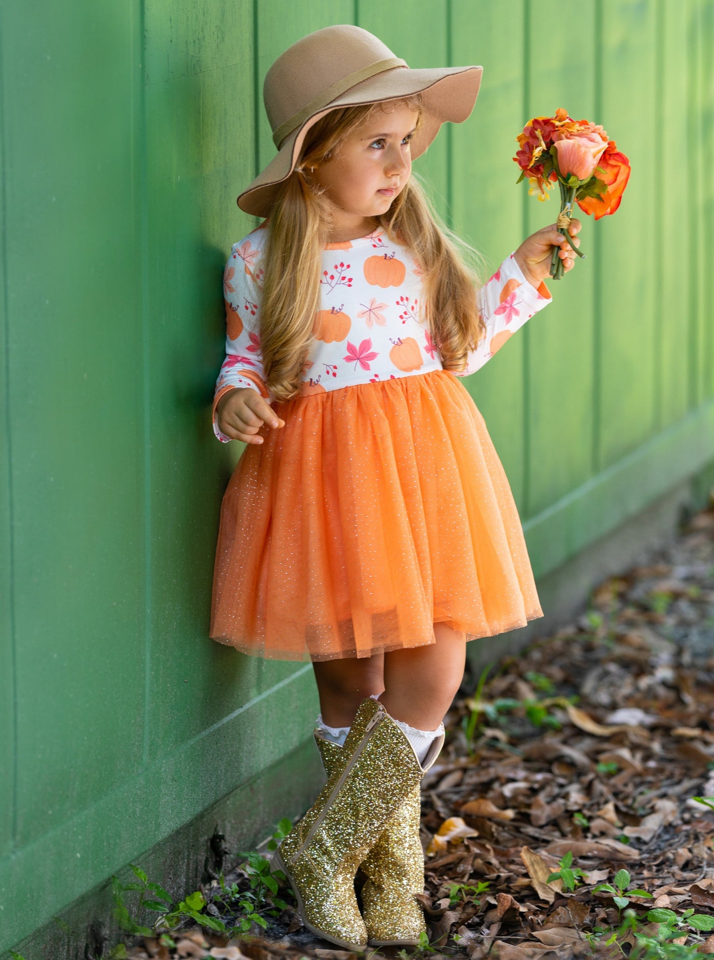 The Best Pick Pumpkin Print Tutu Dress