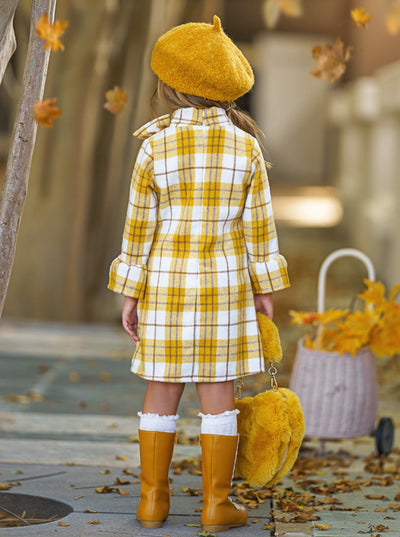 Golden Girl Marigold Flannel Dress