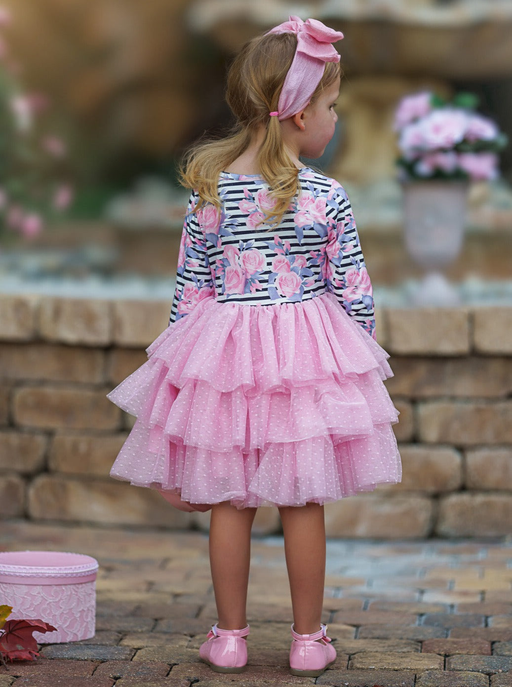 Pretty Pirouettes Pink Striped Ruffle Tutu Dress – Mia Belle Girls