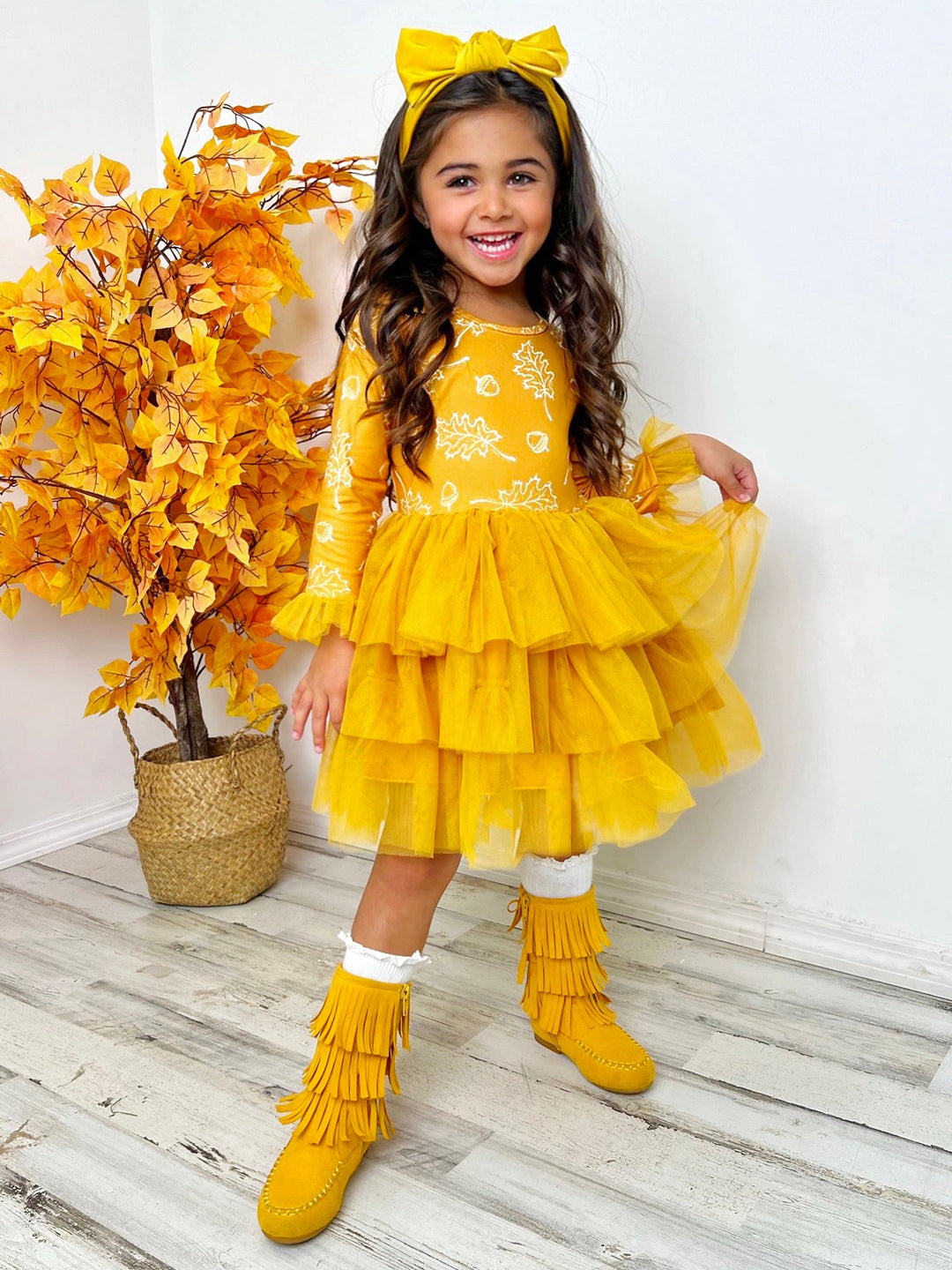 Picture Perfect Falling Leaves Layered Tutu Dress Mia Belle Girls Picture Perfect Falling Leaves Layered Tutu Dress Mia Belle Girls