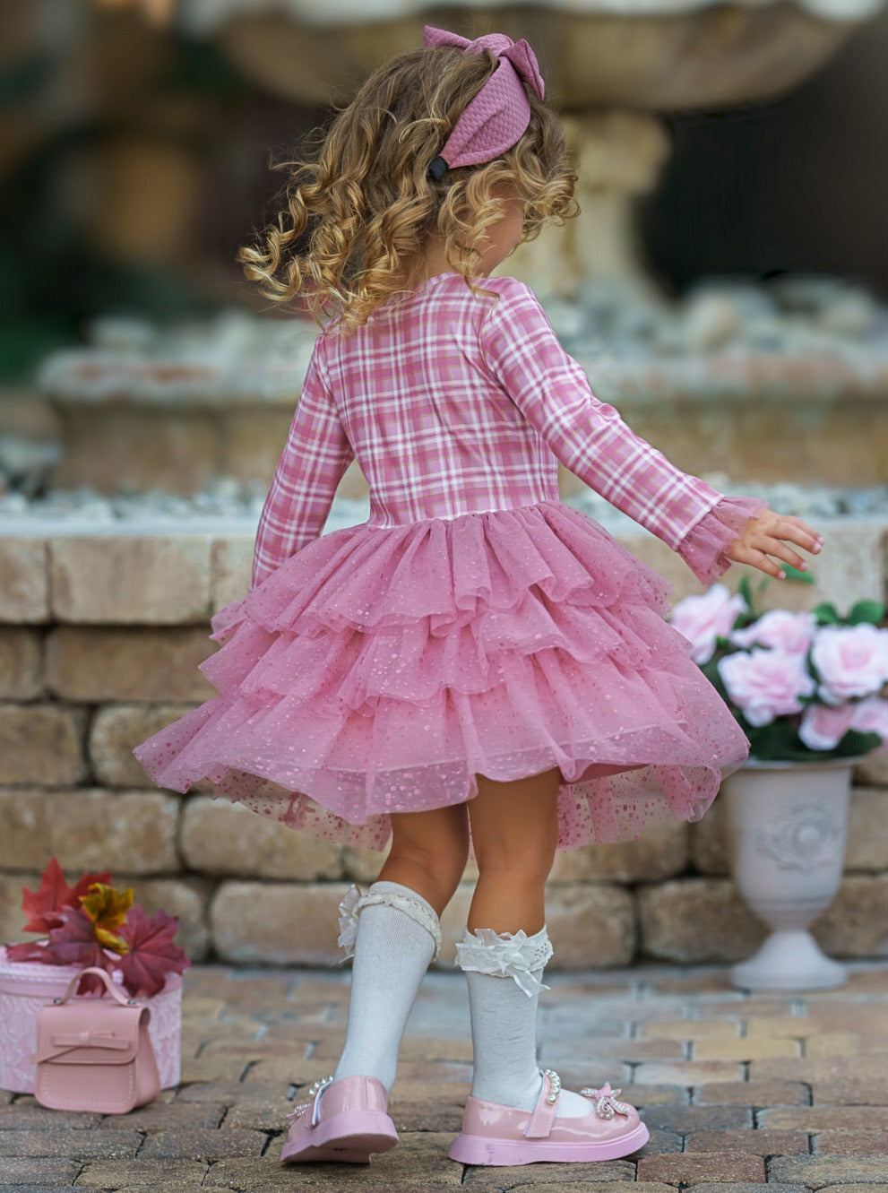 Pretty Pirouettes Pink Plaid Ruffle Tutu Dress