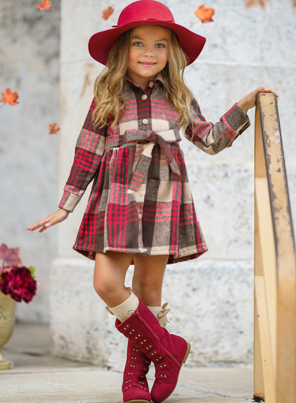 Pumpkin Harvest Brown Flannel Dress – Mia Belle Girls