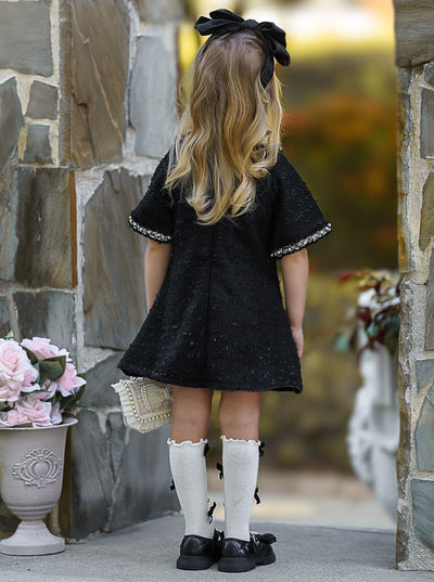 Prettiest Doll Black Tweed Dress