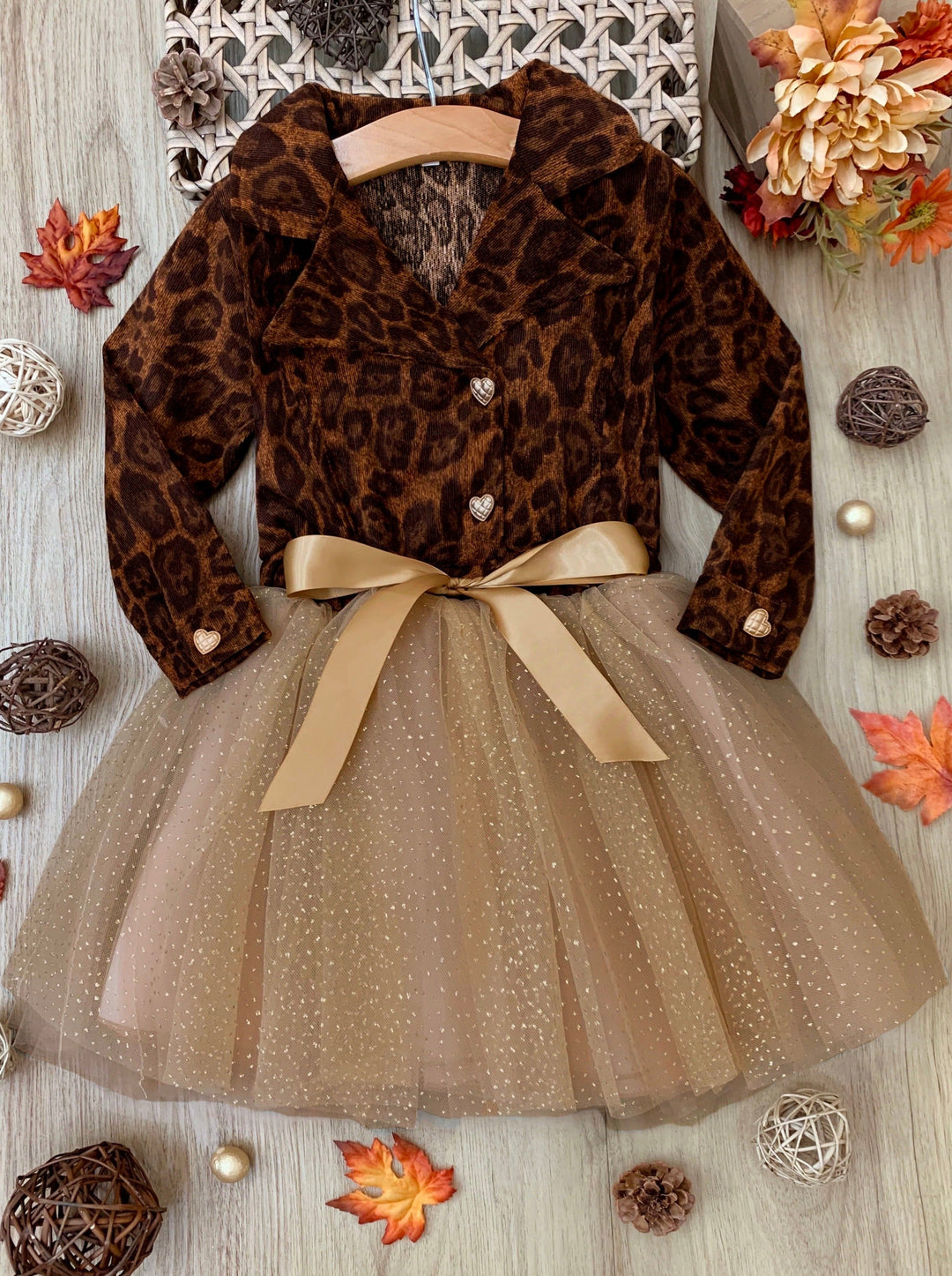 Preppy Chic Dress | Leopard Print Shimmer Tutu Dress | Mia Belle Girls preppy-chic-dress-leopard-print-shimmer-tutu-dress-mia-belle-girls