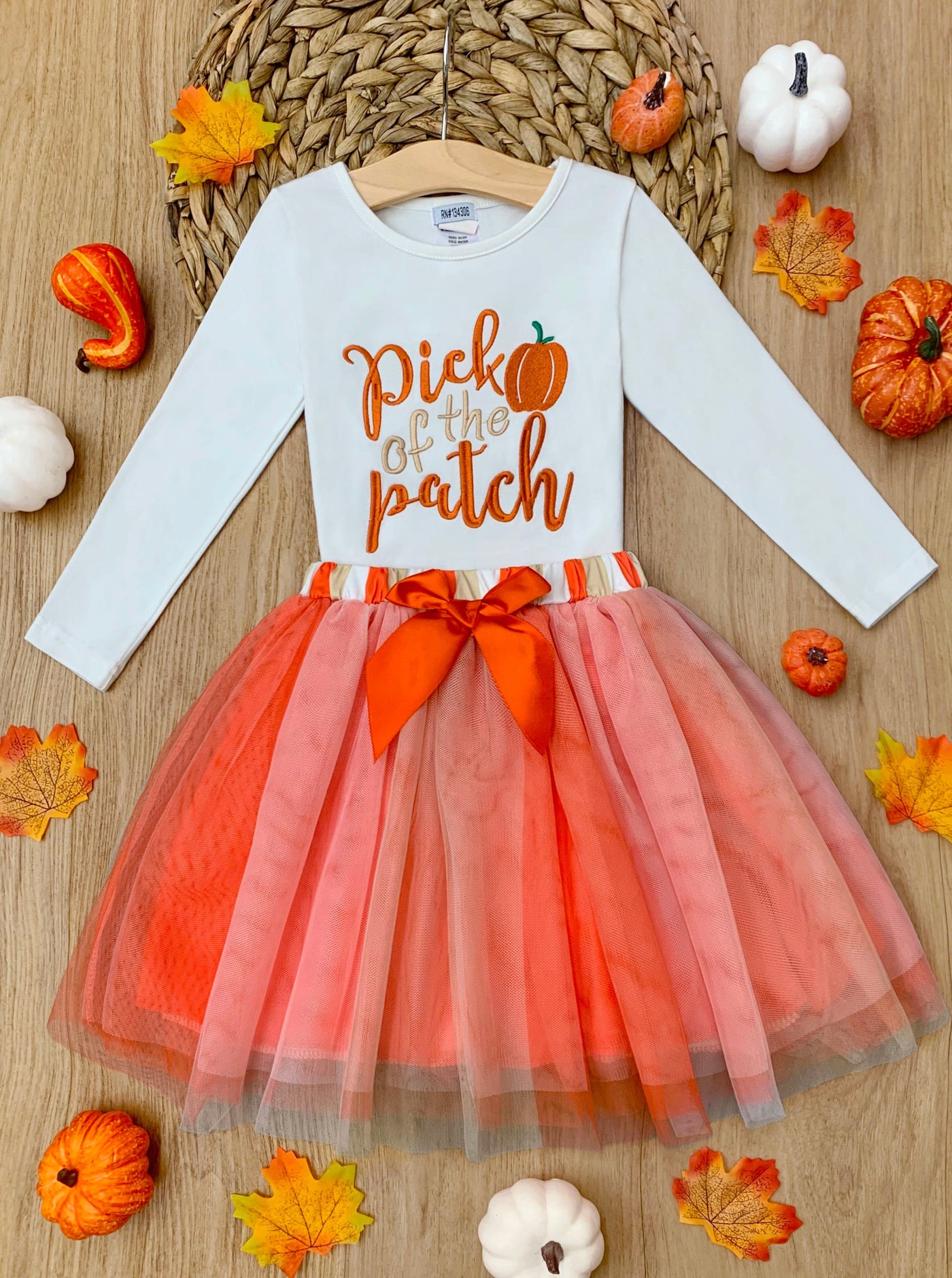 Pick of the Patch Long Sleeve & Tutu Skirt Set