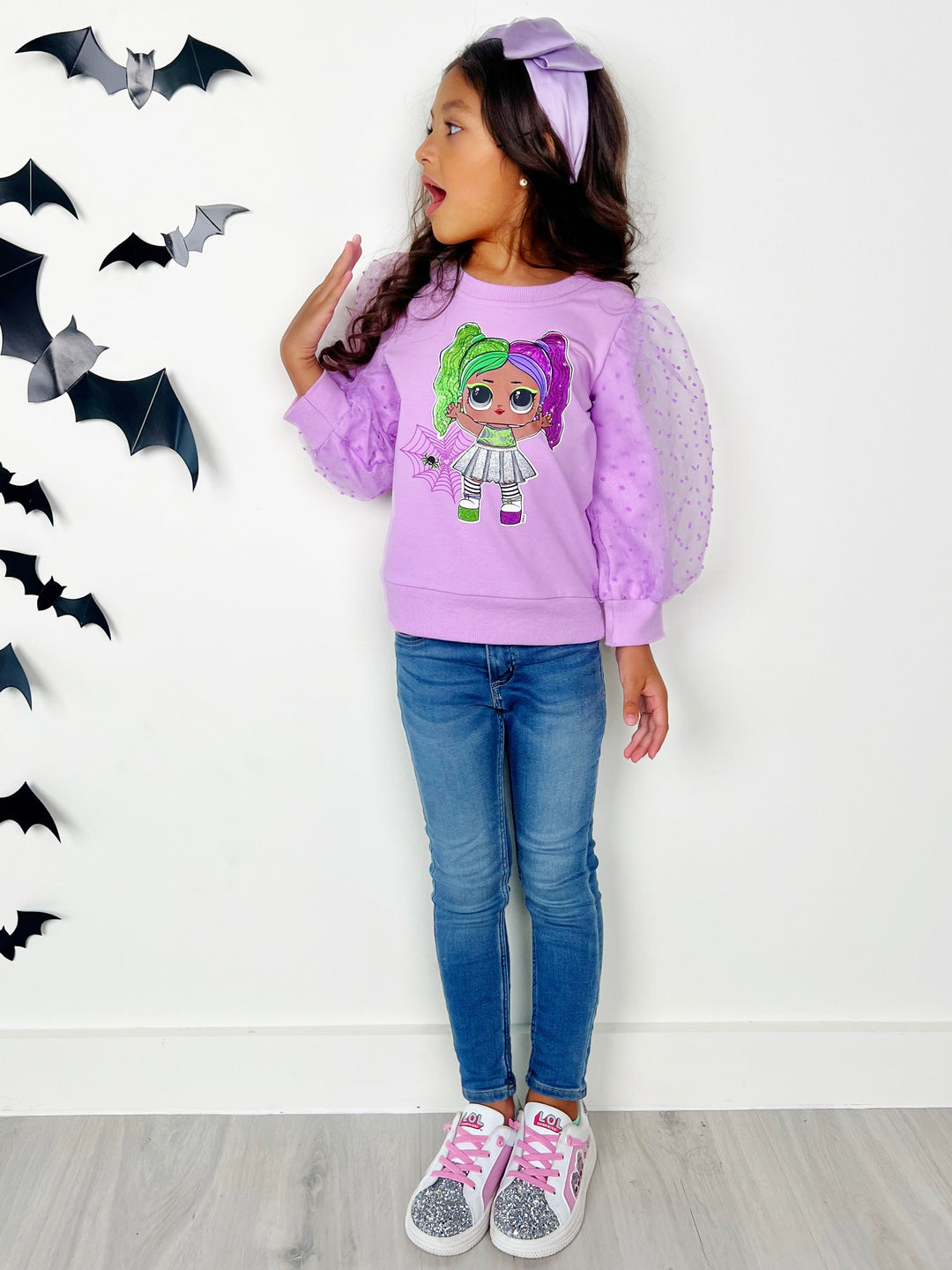 L.O.L. SURPRISE! Cheer Boo Tulle Sleeve Top – Mia Belle Girls