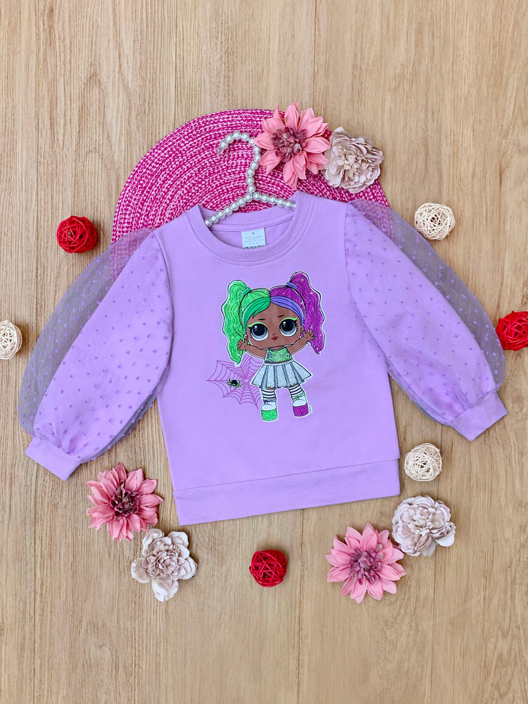 L.O.L. SURPRISE! Cheer Boo Tulle Sleeve Top – Mia Belle Girls