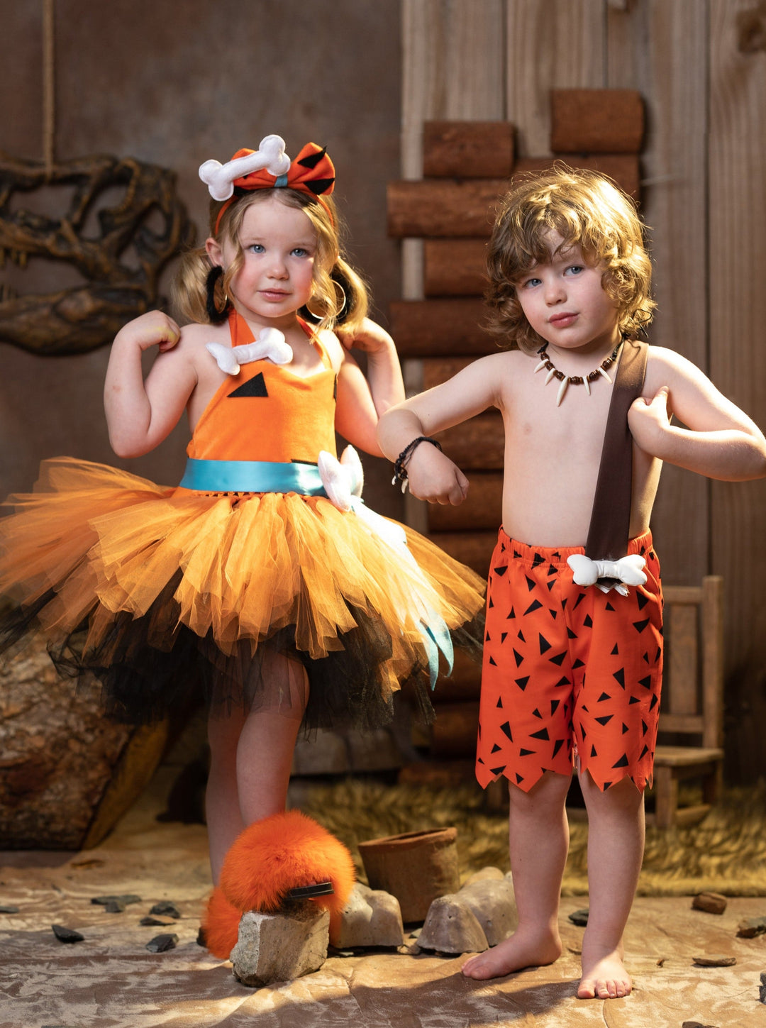 Girls Stone Age Cutie Tutu 3-Piece Costume Dress – Mia Belle Girls
