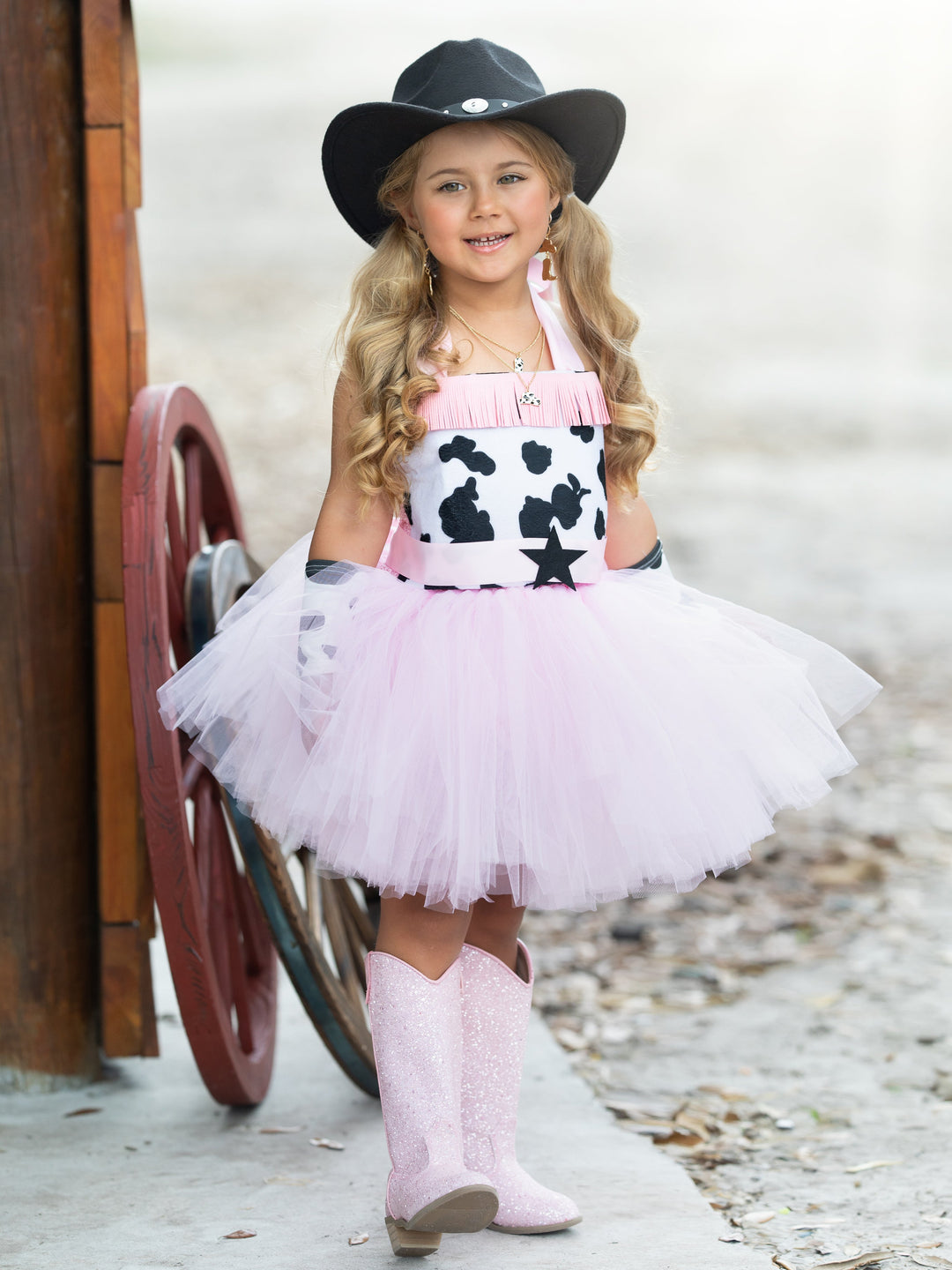Kids Halloween Costume Cowgirl Princess Tutu Dress Mia Belle Girls