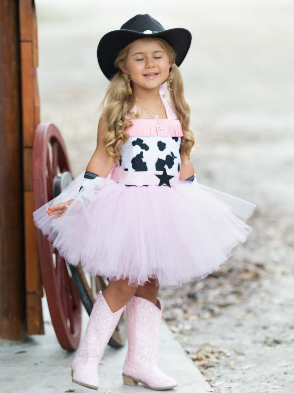 Kids Halloween Costume Cowgirl Princess Tutu Dress Mia Belle Girls