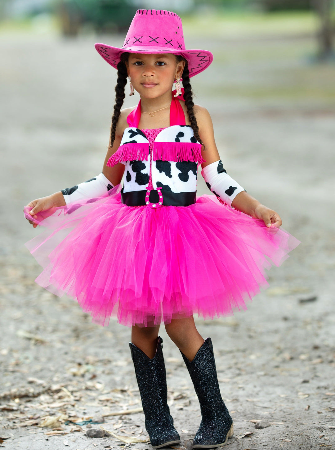 Pink Cowgirl Valfre Cow Skirt Morph Girls Cowgirl Dress Outfit Costume, Western Cow Print Vest Pink Cowgirl Valfre Cow Skirt Morph Girls Cowgirl Dress Outfit Costume, Western Cow Print Vest