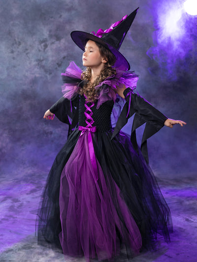 Kids Halloween Costume | Girls Witch Costume Gown | Mia Belle Girls