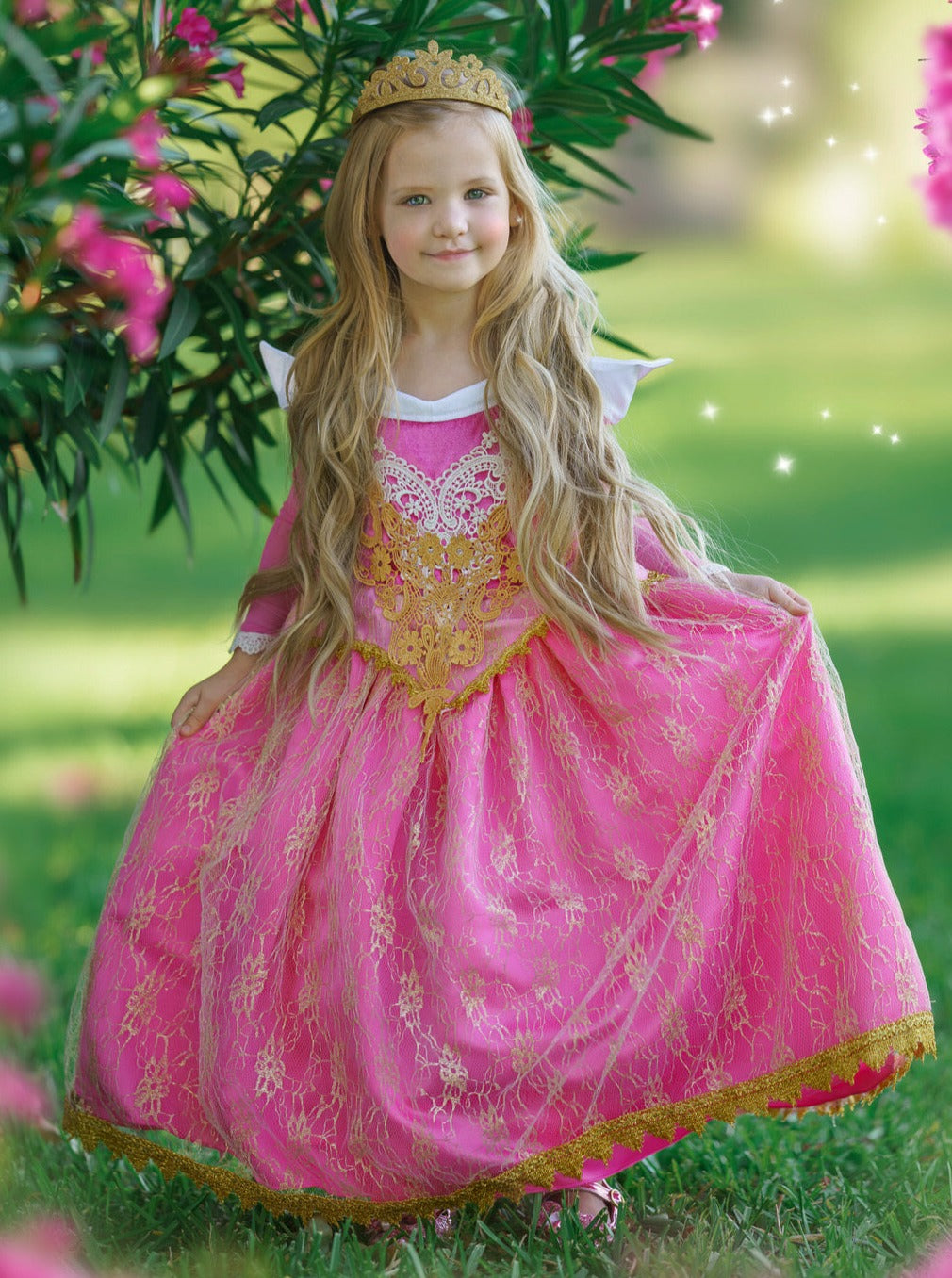 Shop Kids Girls White Chinon Embroidered N Pink Gown Festive Wear Online at  Best Price | Cbazaar