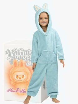 Light Blue Fluffy Lil Bubu Hooded Onesie Costume