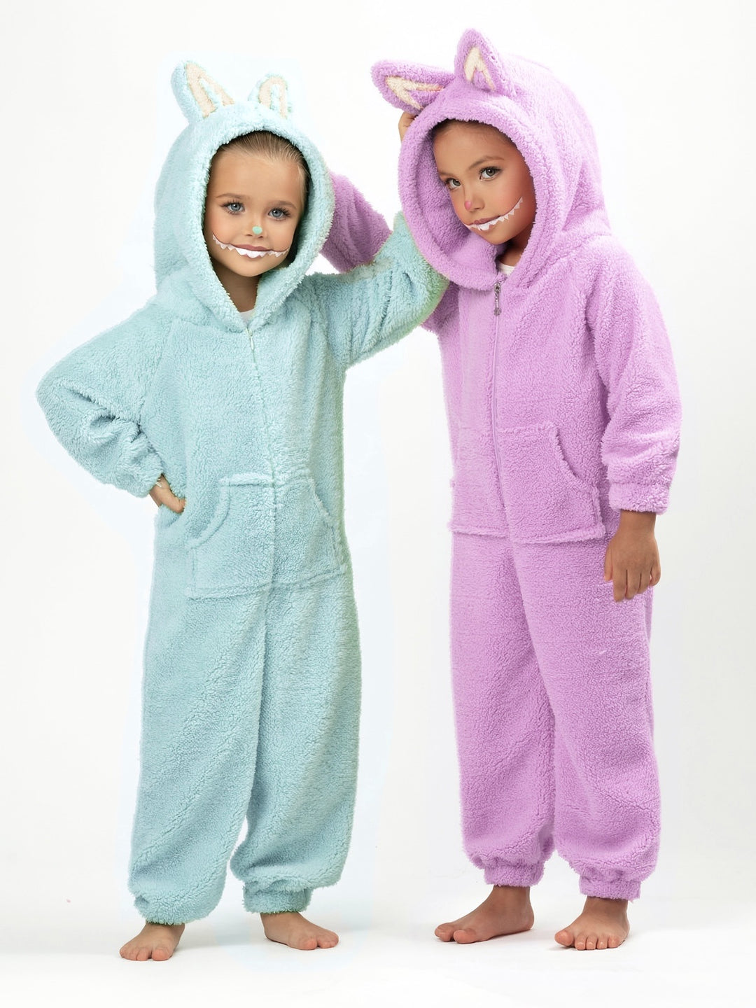 Light Blue Fluffy Lil Bubu Hooded Onesie Costume