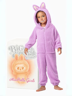 Lilac Fluffy Lil Bubu Hooded Onesie Costume