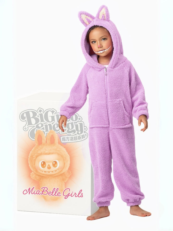 Lilac Fluffy Lil Bubu Hooded Onesie Costume