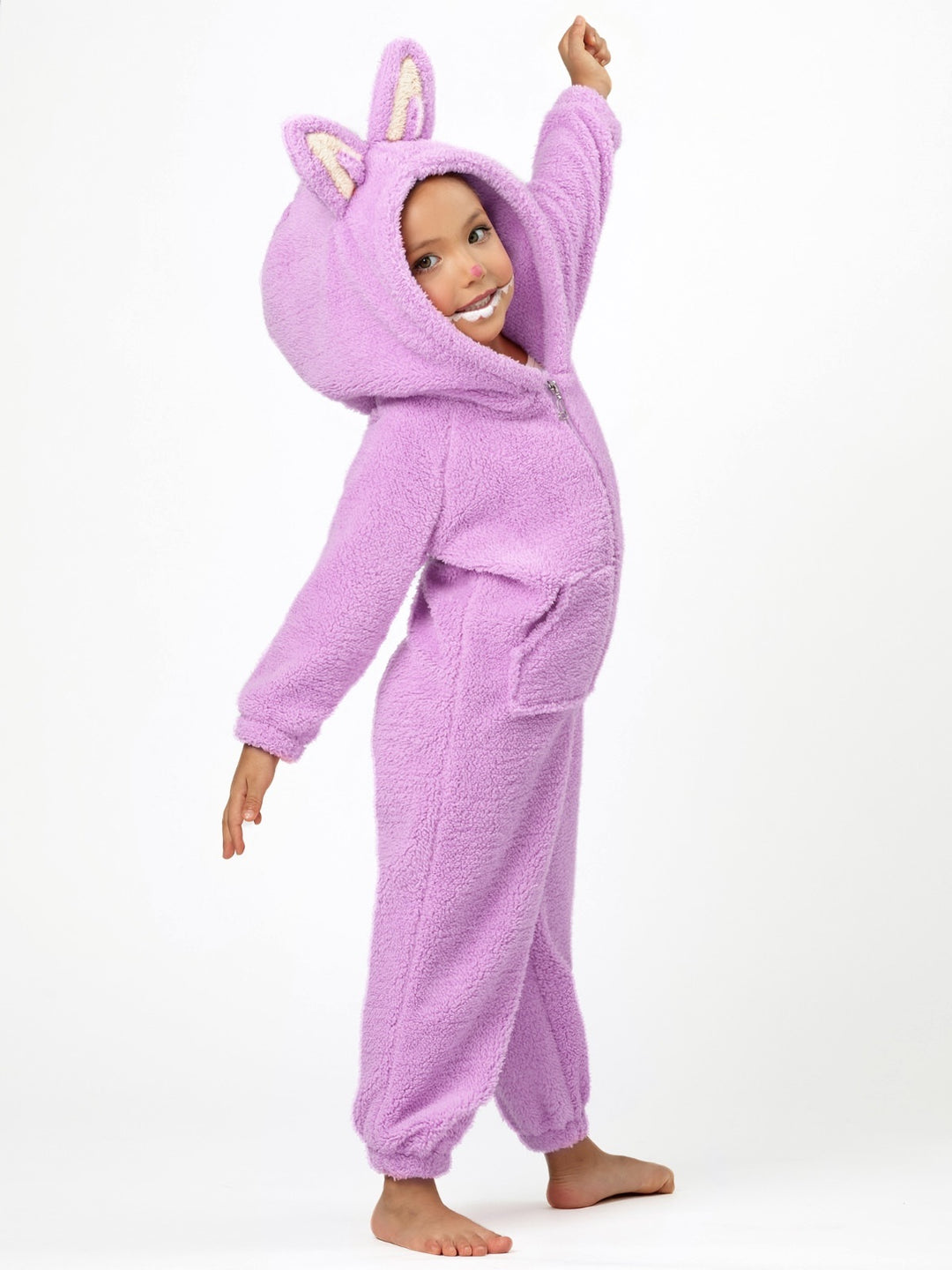 Lilac Fluffy Lil Bubu Hooded Onesie Costume