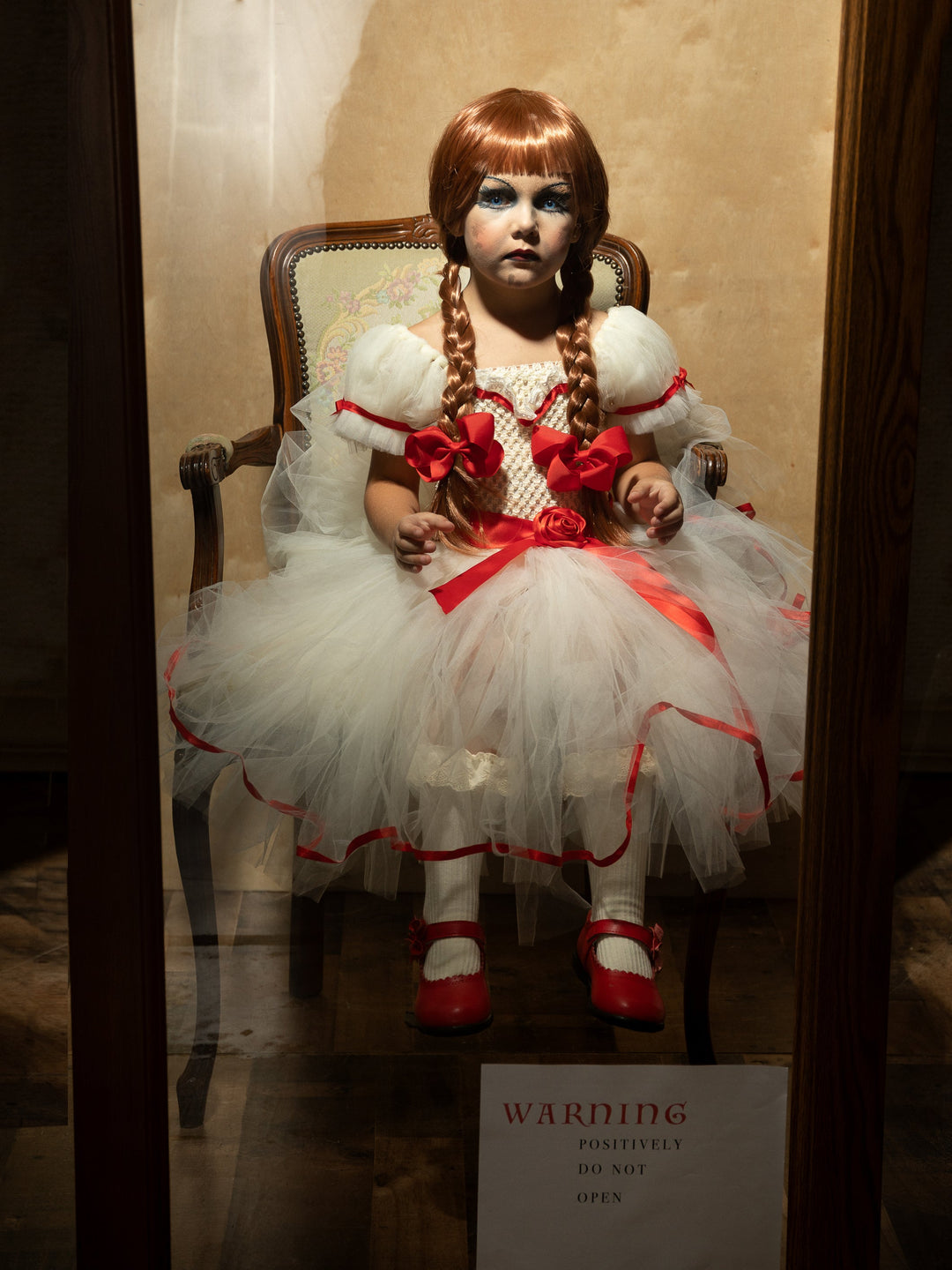 Girls Haunted Doll Inspired Tutu Costume Dress White / 7Y Girls Haunted Doll Inspired Tutu Costume Dress White / 7Y