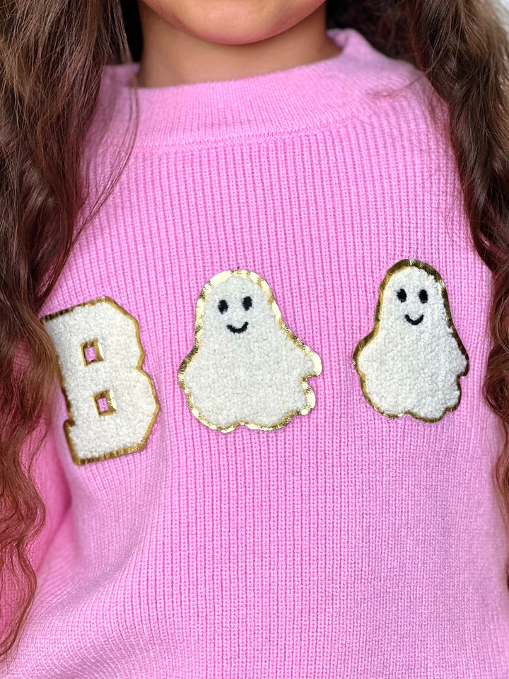 Pink Boo Ghost Halloween Sweater – Mia Belle Girls