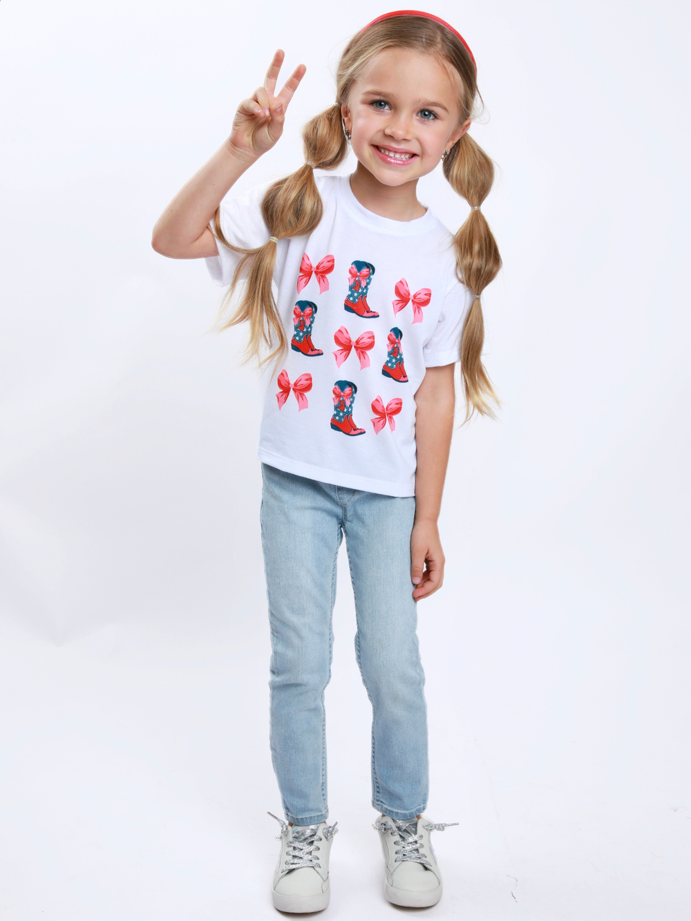 Mommy and Me Boots & Bows Cowgirl Graphic Top Mia Belle Girls