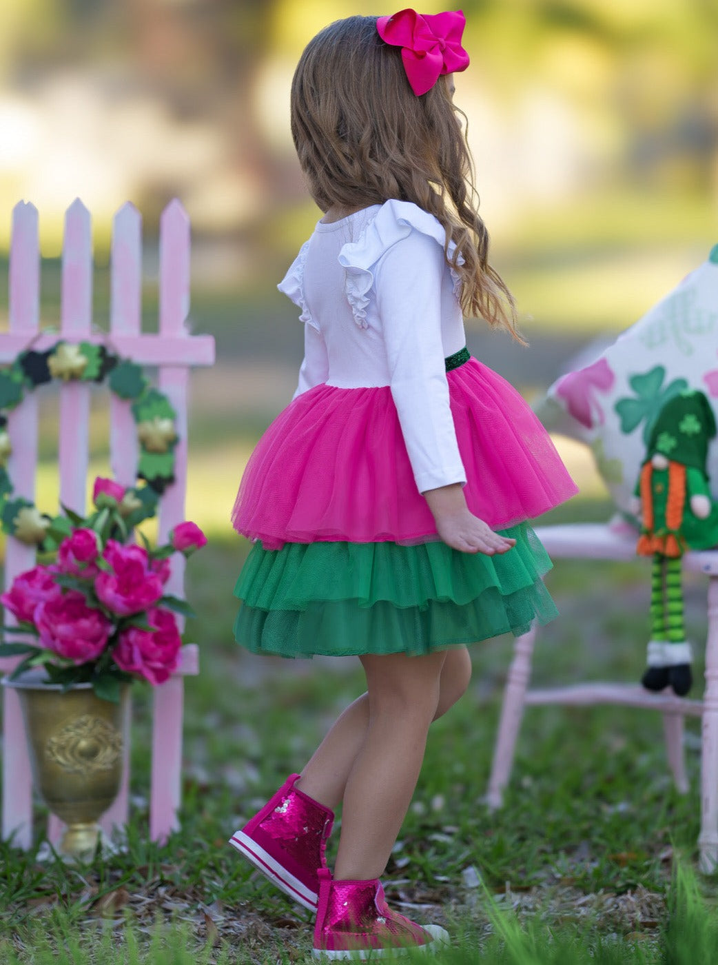 Mia Belle Girls Shamrock Tutu Dress | Girls St. Patrick's Day Dresses