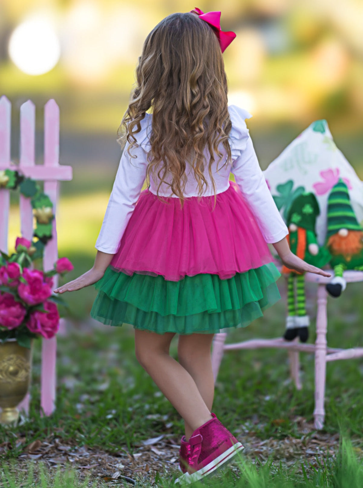 Mia Belle Girls Shamrock Tutu Dress | Girls St. Patrick's Day Dresses