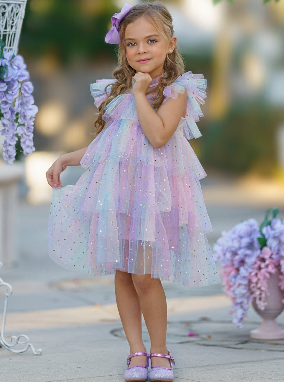 Make It Magical Rainbow Tiered Dress – Mia Belle Girls