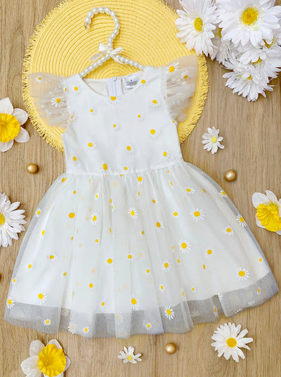 Mia Belle Girls | Daisy Tulle Dress | Girls Spring Dresses
