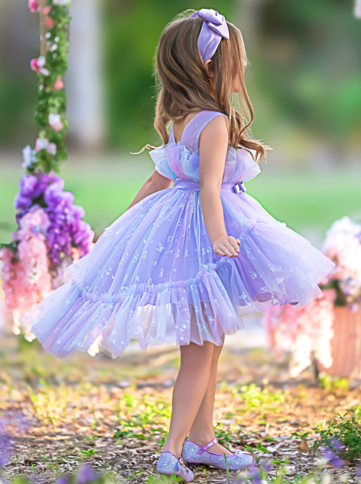 Mia Belle Girls Belted Tutu Dress | Girls Spring Formal Dresses