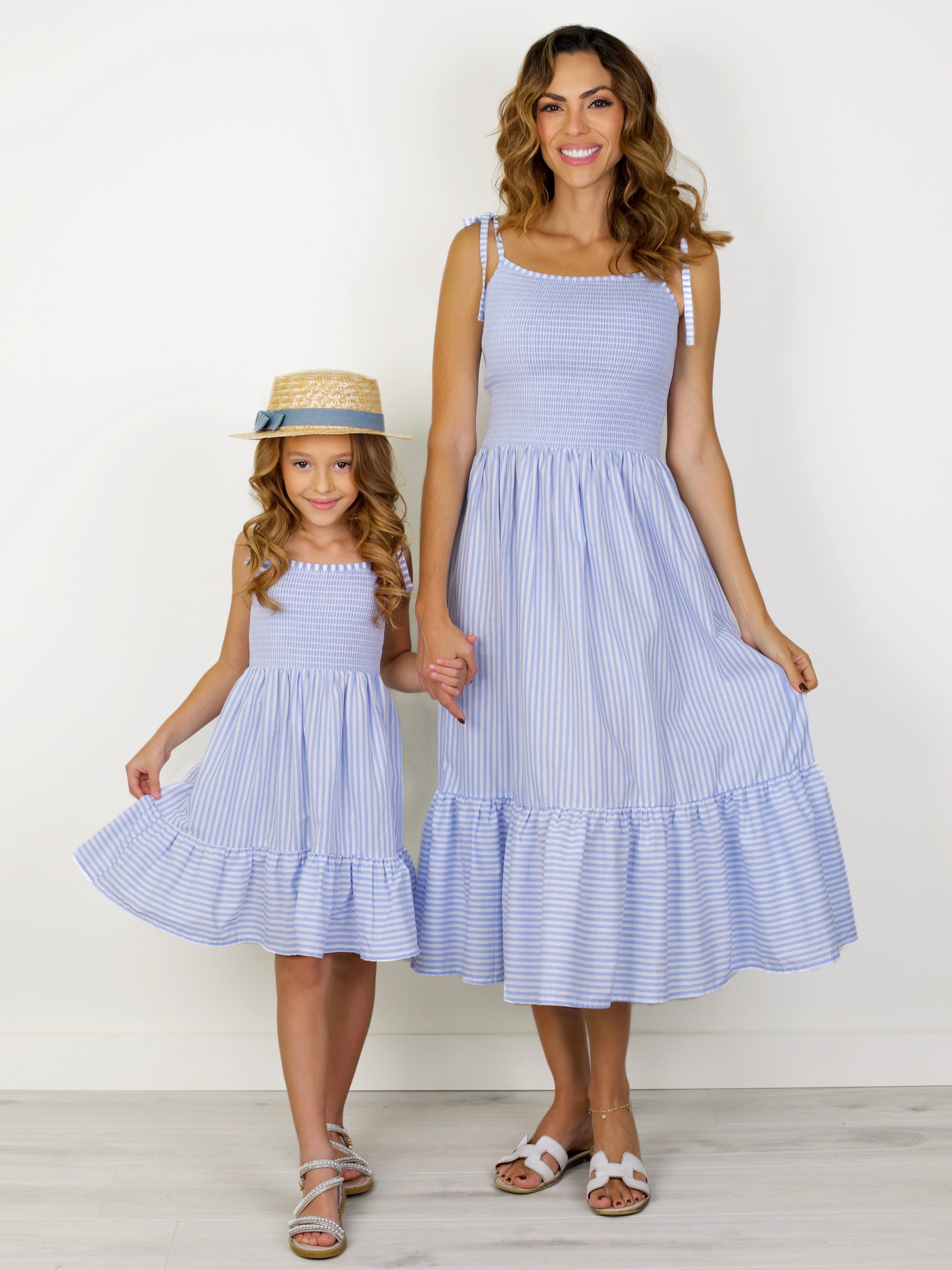 【son and daughter】Barrera Dress Girls Terry 3/4 Sleeve Dress - Double Header USA