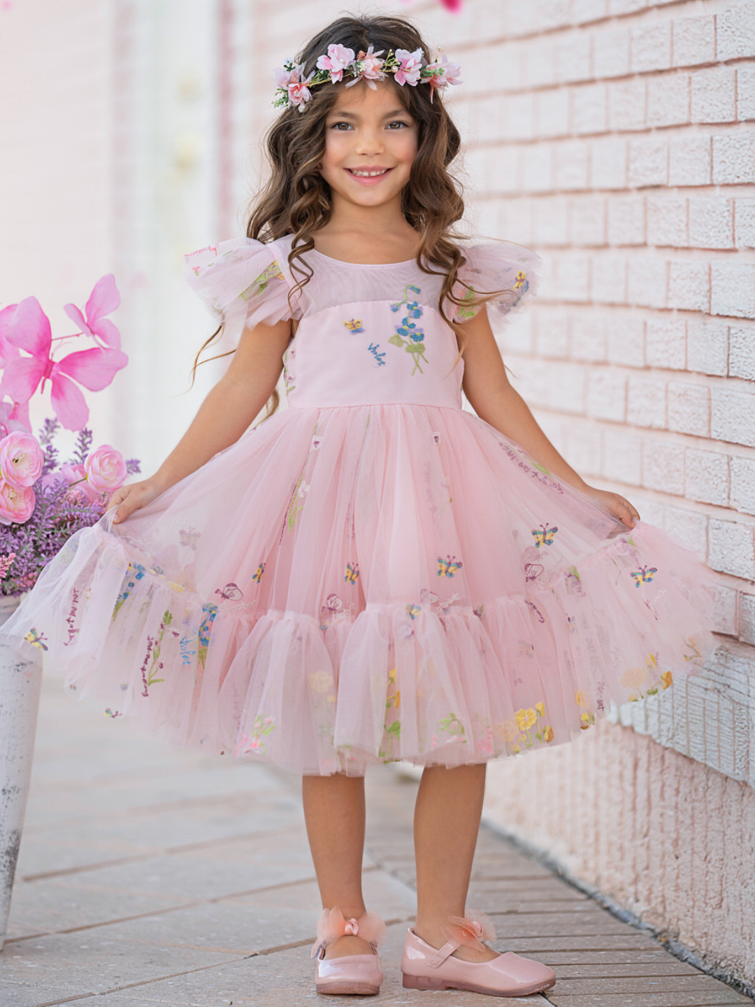 Blush Fairy Garden Embroidered Floral Tutu Dress Pink / 6Y/6X Blush Fairy Garden Embroidered Floral Tutu Dress Pink / 6Y/6X