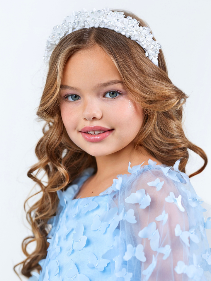 Butterfly Dream 3D Applique Party Dress