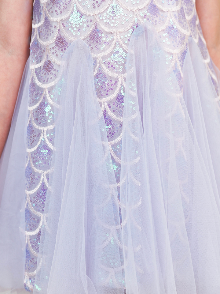 girls fairytale mermaid dress with tulle skirt