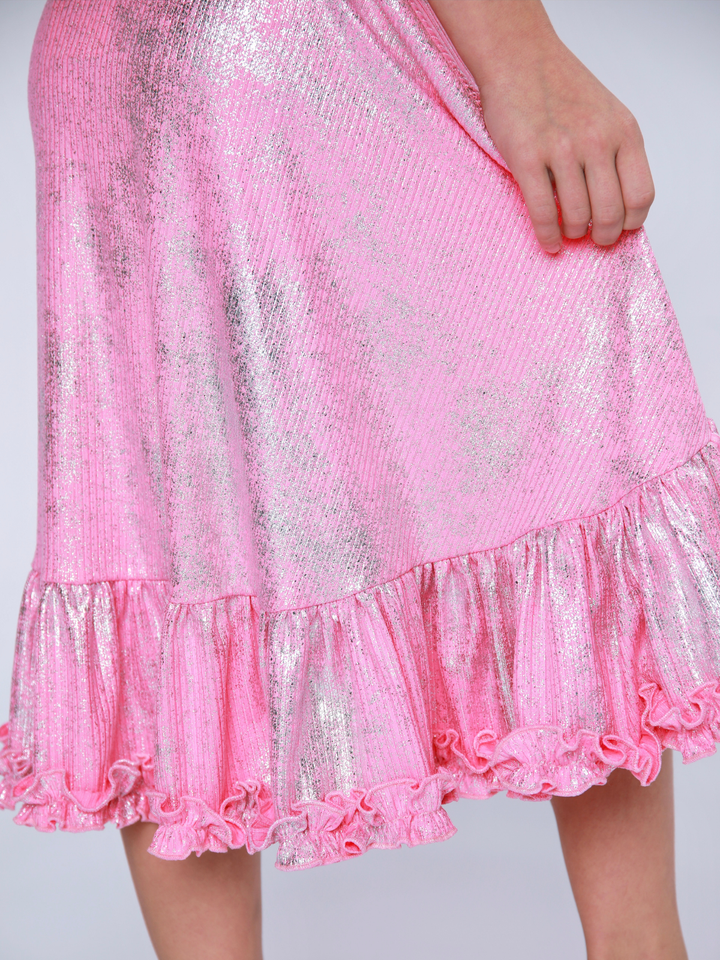 spring break pink sparkle dress for girls