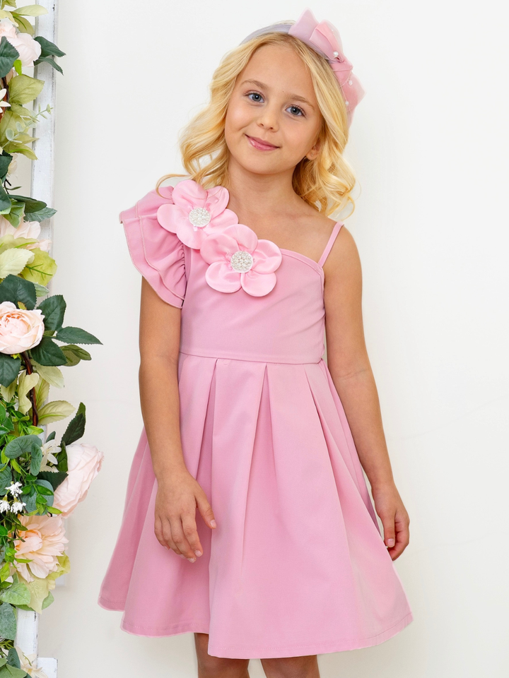 Blush Bloom One-Shoulder Easter Dress