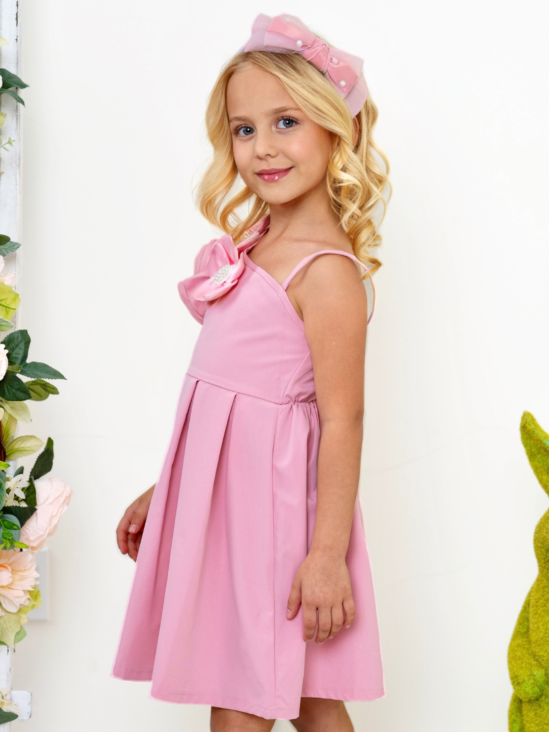 Blush Bloom One-Shoulder Easter Dress