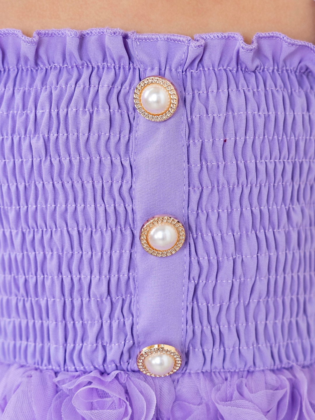 Rose Ruffle Tulle Easter Dress Purple / 7