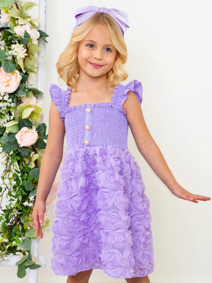 Rose Ruffle Tulle Easter Dress