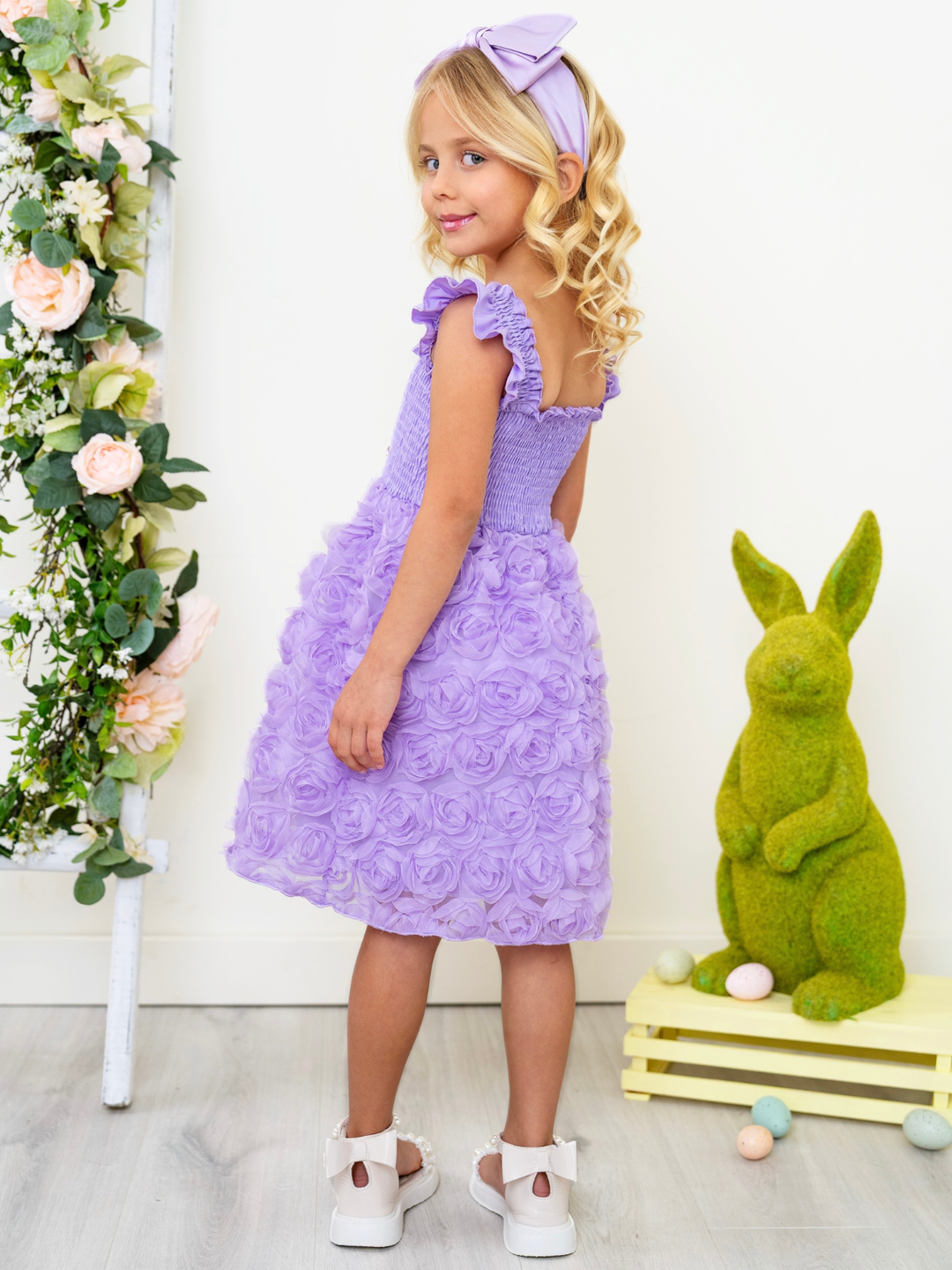 Rose Ruffle Tulle Easter Dress