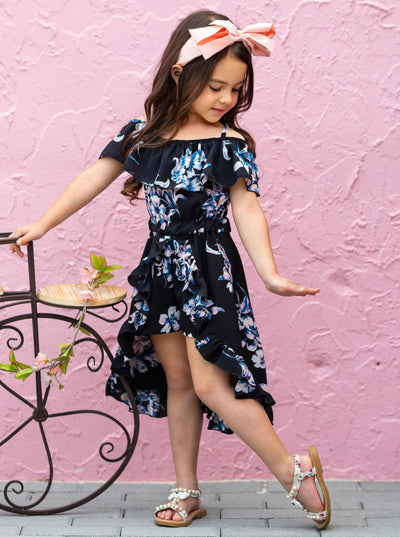 Mia Belle Girls Hi-Lo Romper Dress | Girls Spring Outfits