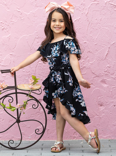 Mia Belle Girls Hi-Lo Romper Dress | Girls Spring Outfits