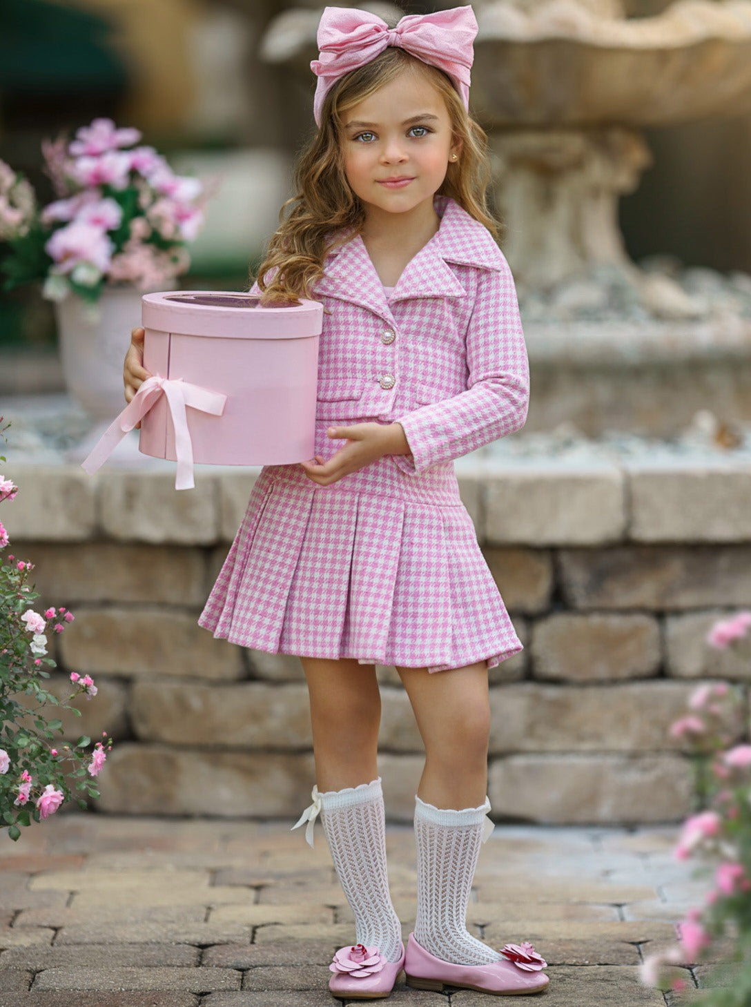 Preppy Chic Sets | Tweed Blazer & Pleated Skirt Set | Mia Preppy Chic Sets | Tweed Blazer & Pleated Skirt Set | Mia