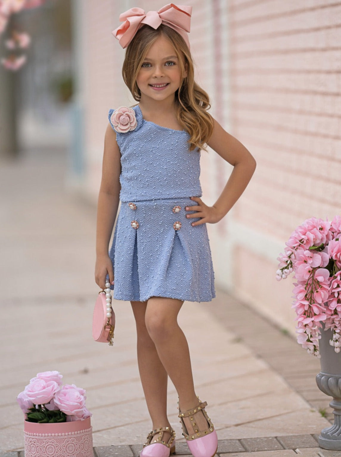 Mia Belle Girls Top and Skirt Set | Girls Spring Sets