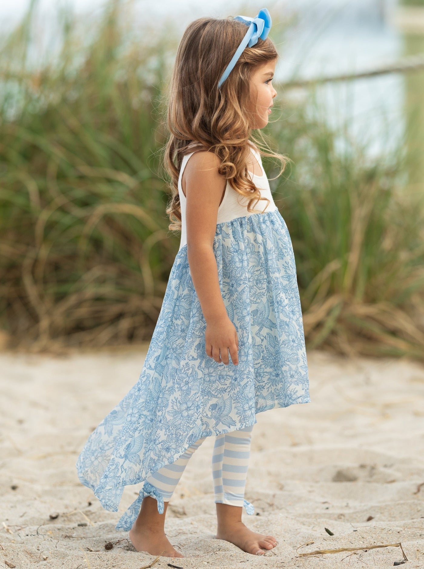 Mia Belle Girls Tunic And Striped Legging Set | Girls Spring Outfits