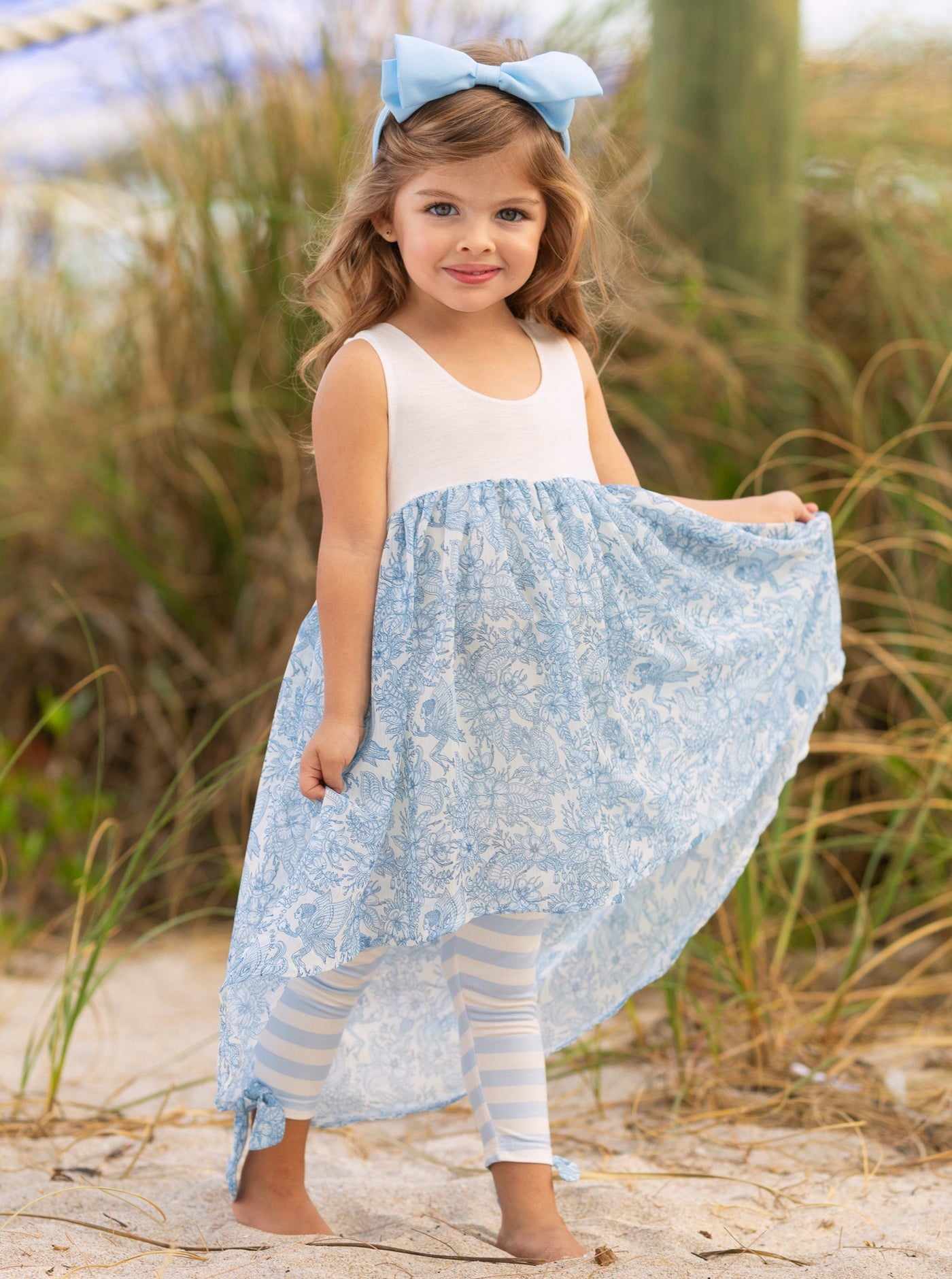 Mia Belle Girls Tunic And Striped Legging Set | Girls Spring Outfits
